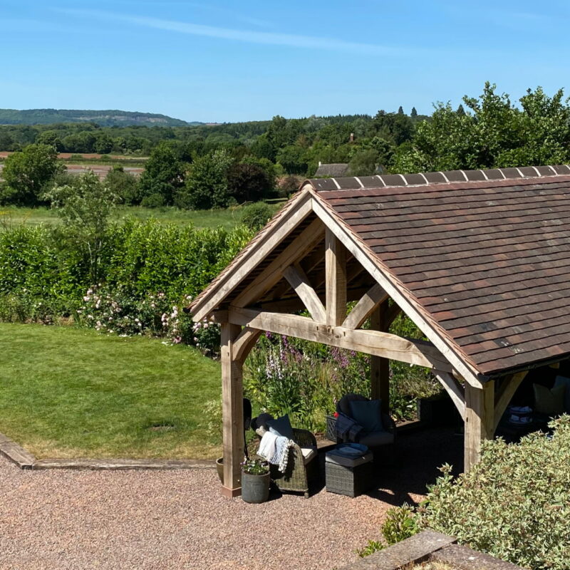 Oak Frame Habberley Pavilion with clay tiles