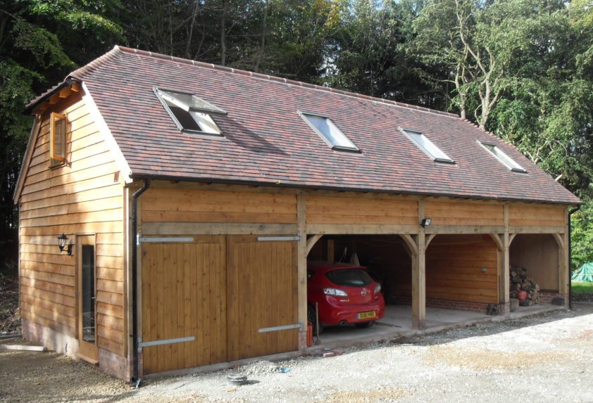 3 bay oak car port by Wyre Oak