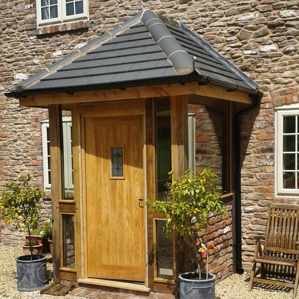 Glazed oak frame porch