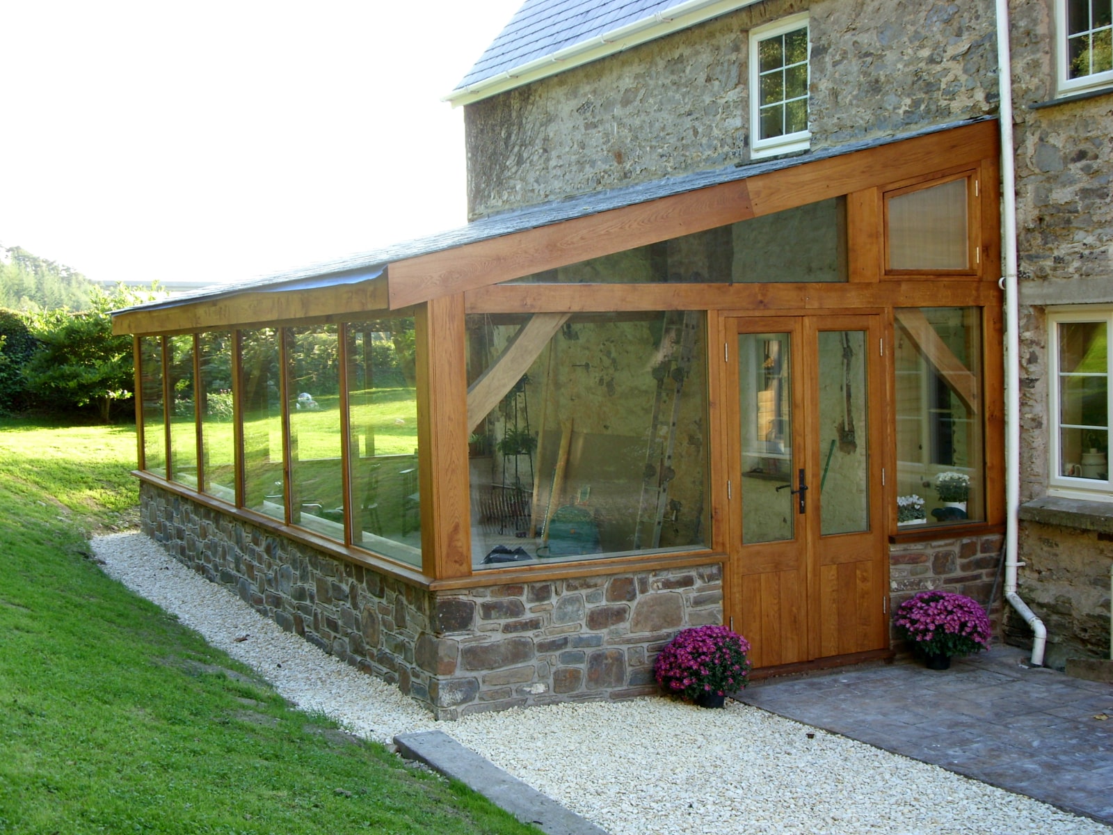 Oak framed glazed extension