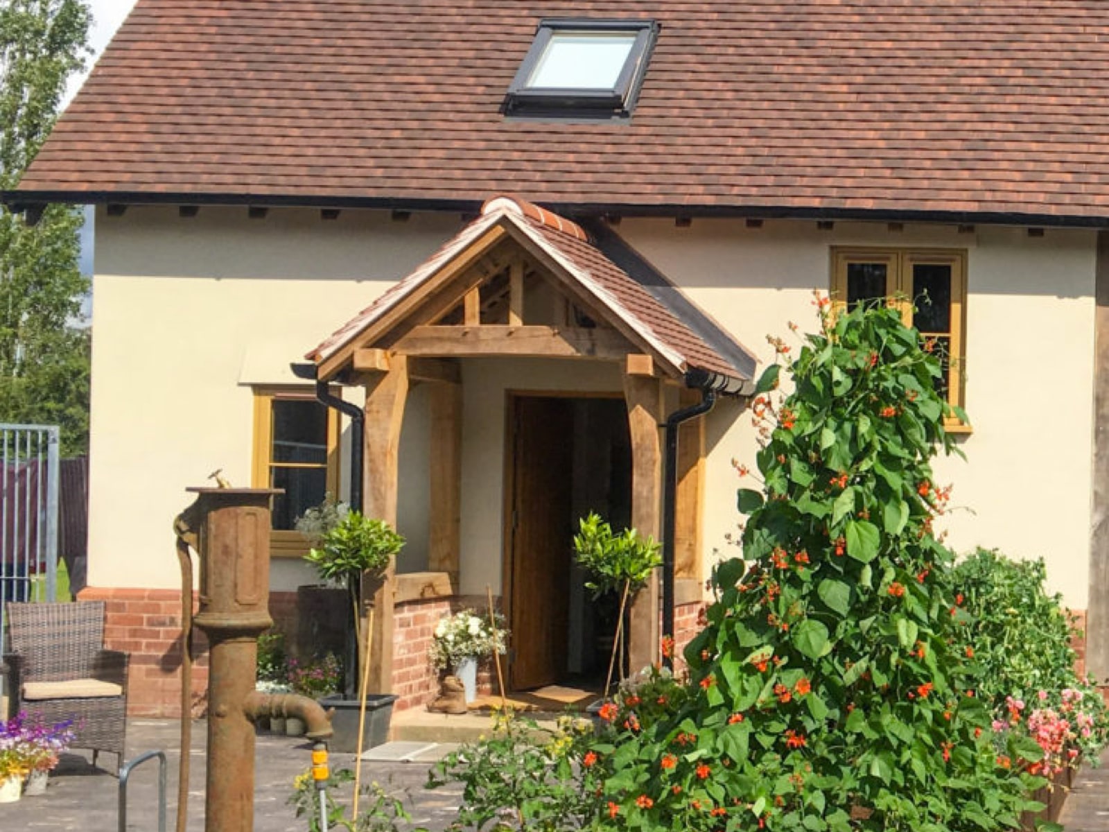 Traditional oak frame porch