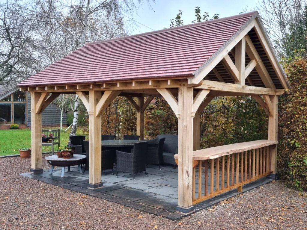 Oak framed garden gazebo