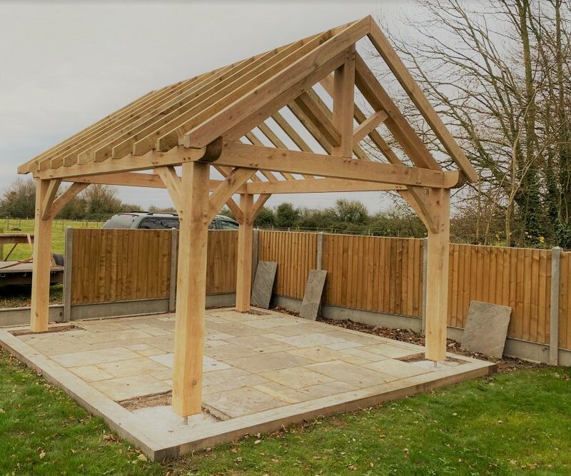 Oak framed gazebo or pavilion