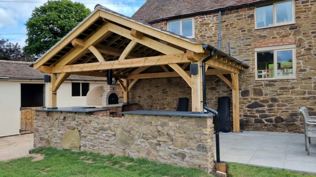 A sheltered spot to dine outside