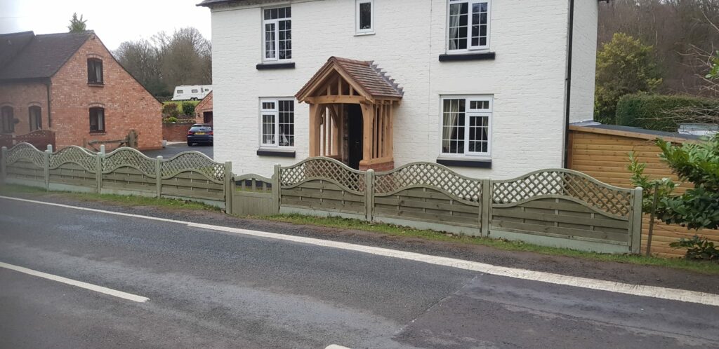 Handcrafted solid oak frame porch