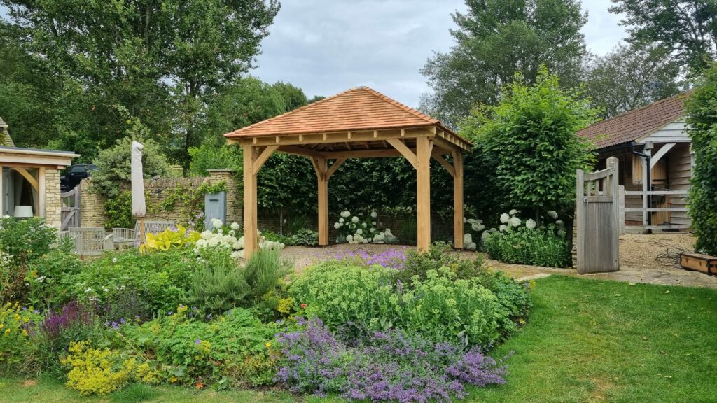 Oak framed gazebo